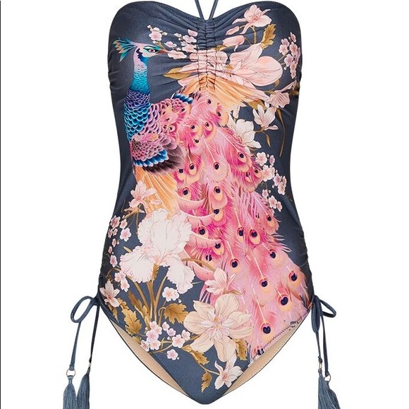 Spell Waterfall One Piece in Deep Blue NWT
